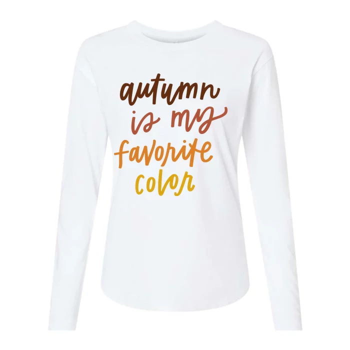 Autumn Is My Favorite Color Womens Cotton Relaxed Long Sleeve T-Shirt