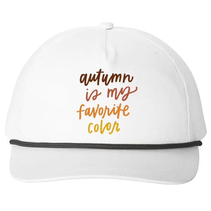 Autumn Is My Favorite Color Snapback Five-Panel Rope Hat