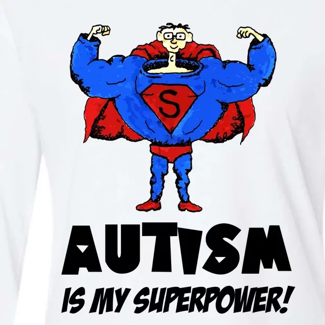 Autism Is My Super Power Hero Womens Cotton Relaxed Long Sleeve T-Shirt