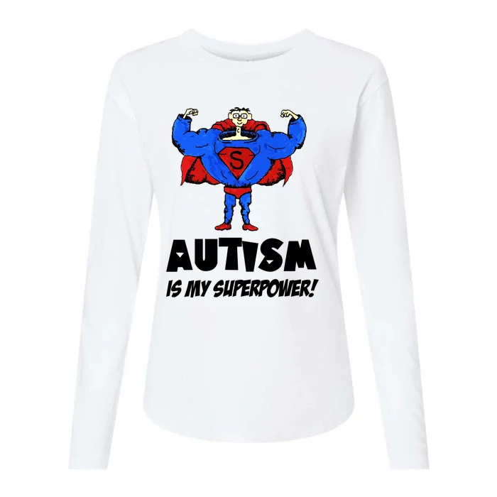 Autism Is My Super Power Hero Womens Cotton Relaxed Long Sleeve T-Shirt