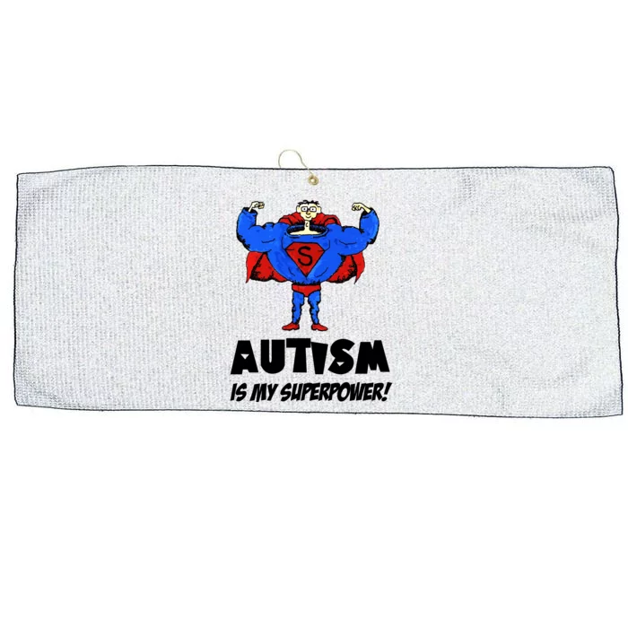 Autism Is My Super Power Hero Large Microfiber Waffle Golf Towel