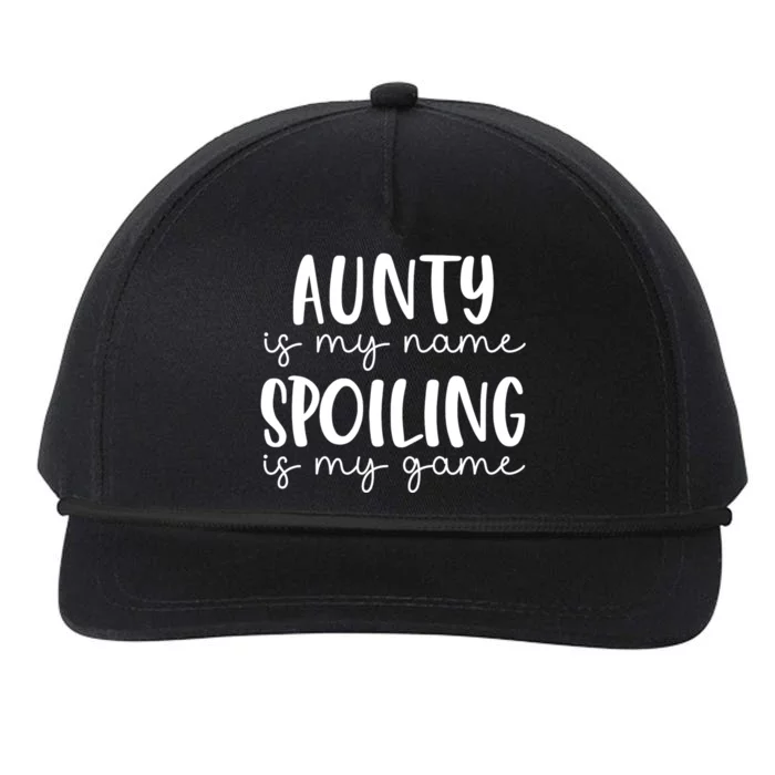 Aunty Is My Name Spoiling Is My Game Snapback Five-Panel Rope Hat