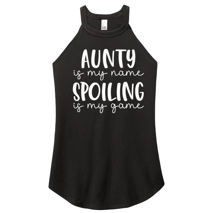 Aunty Is My Name Spoiling Is My Game Women’s Perfect Tri Rocker Tank