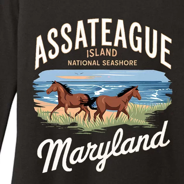 Assateague Island Maryland Adventure National Park Womens CVC Long Sleeve Shirt