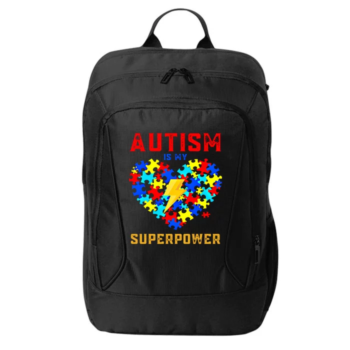 Autism Is My Super Power Superhero Autism Awareness Gift City Backpack