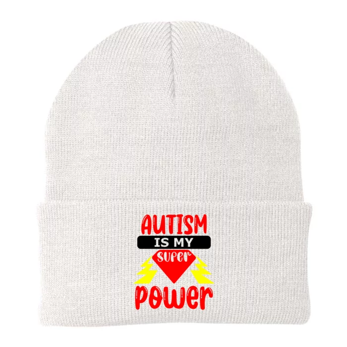 Autism Is My Super Power Gift Knit Cap Winter Beanie