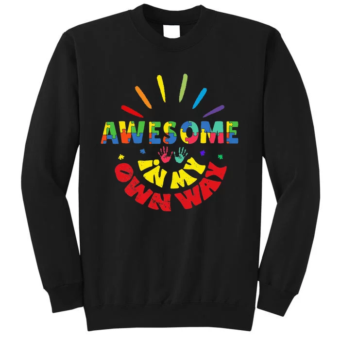 Awesome In My Own Way Autism Awareness Tall Sweatshirt