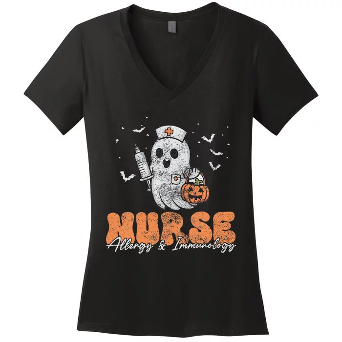 Allergy & Immunology Nurse Nurse Graduation Nurse Appreciat Women's V-Neck T-Shirt