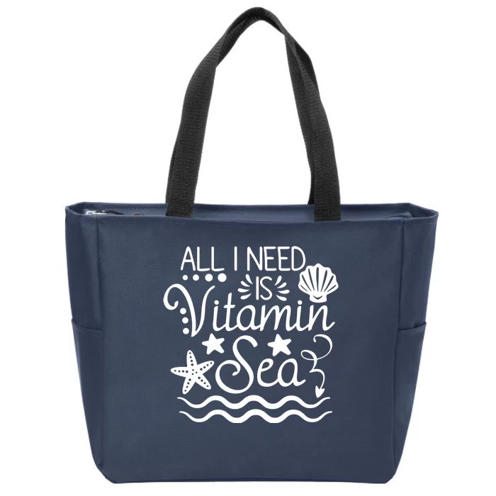 All I Need Is Vitamin Sea Zip Tote Bag