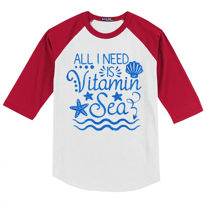 All I Need Is Vitamin Sea Kids Colorblock Raglan Jersey