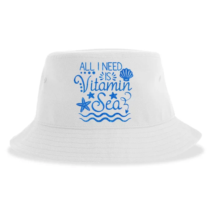 All I Need Is Vitamin Sea Sustainable Bucket Hat