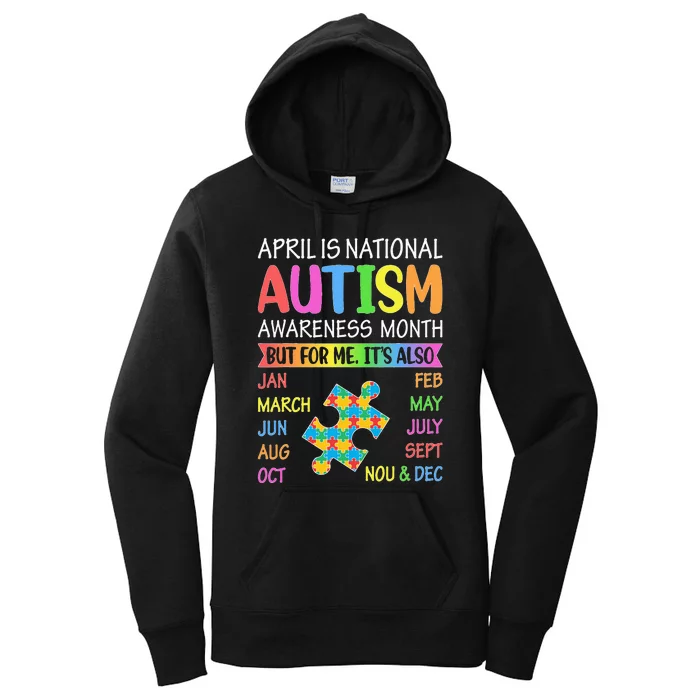 April is National Autism Awareness Month Women's Pullover Hoodie