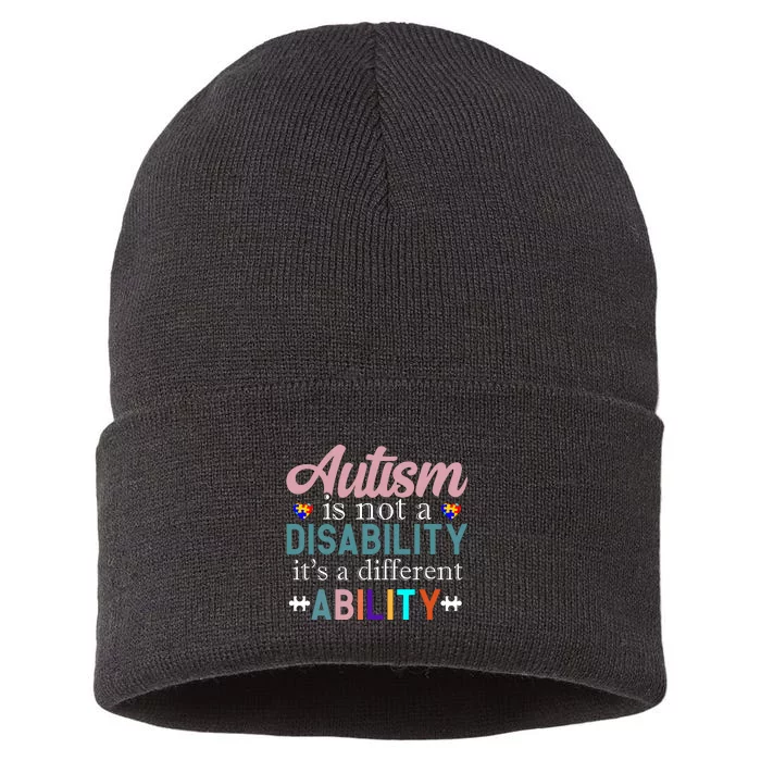 Autism Is Not A Disability Autism Awareness Month Sustainable Knit Beanie