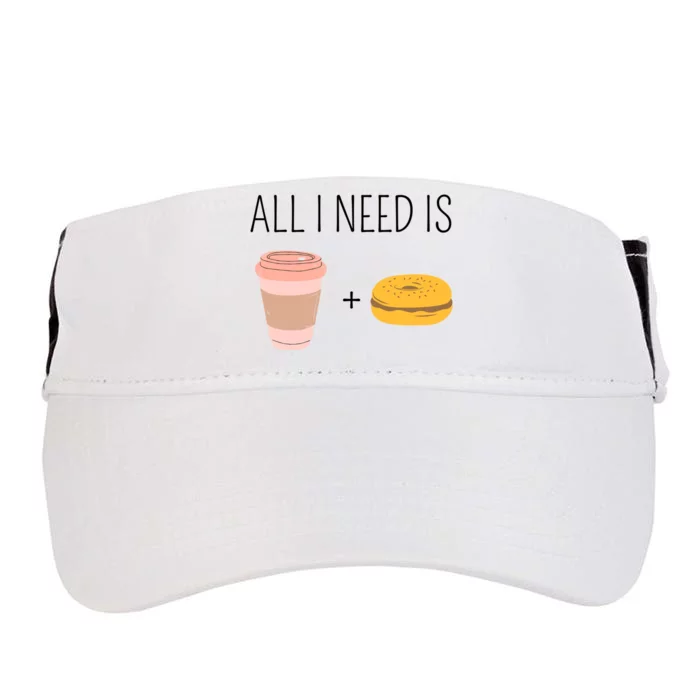 All I Need Is Coffee And Bagels For Coffee Lover Gift Adult Drive Performance Visor