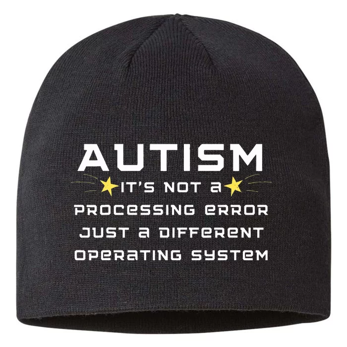 Autism It's not a processing error 8 1/2in Sustainable Knit Beanie