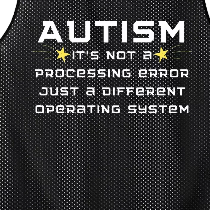 Autism It's not a processing error Mesh Reversible Basketball Jersey Tank