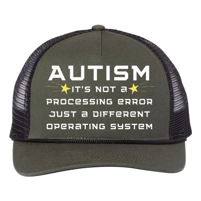 Autism It's not a processing error Retro Rope Trucker Hat Cap