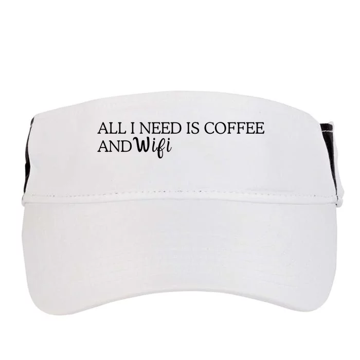 All I Need Is Coffee And Wifi Adult Drive Performance Visor