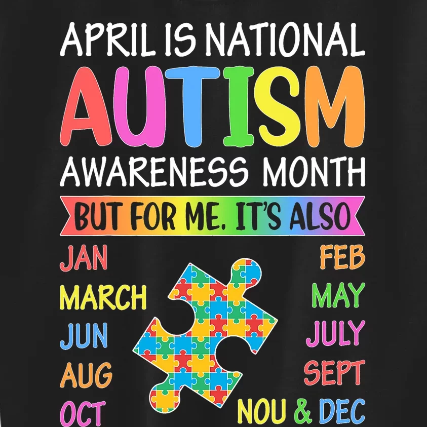 April Is National Autism Awareness Month Boy Girl Women Kids Sweatshirt