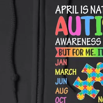 April Is National Autism Awareness Month Boy Girl Women Full Zip Hoodie