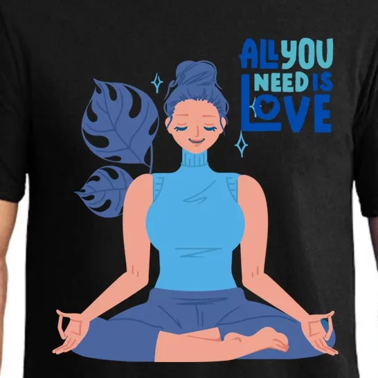 All I Need And You Need Is Love Yoga And A Dog Gift Pajama Set