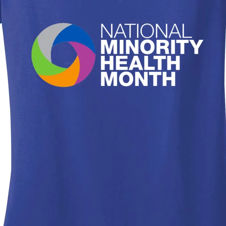 April Is National Minority Health Month Cool Gift Women's V-Neck T-Shirt