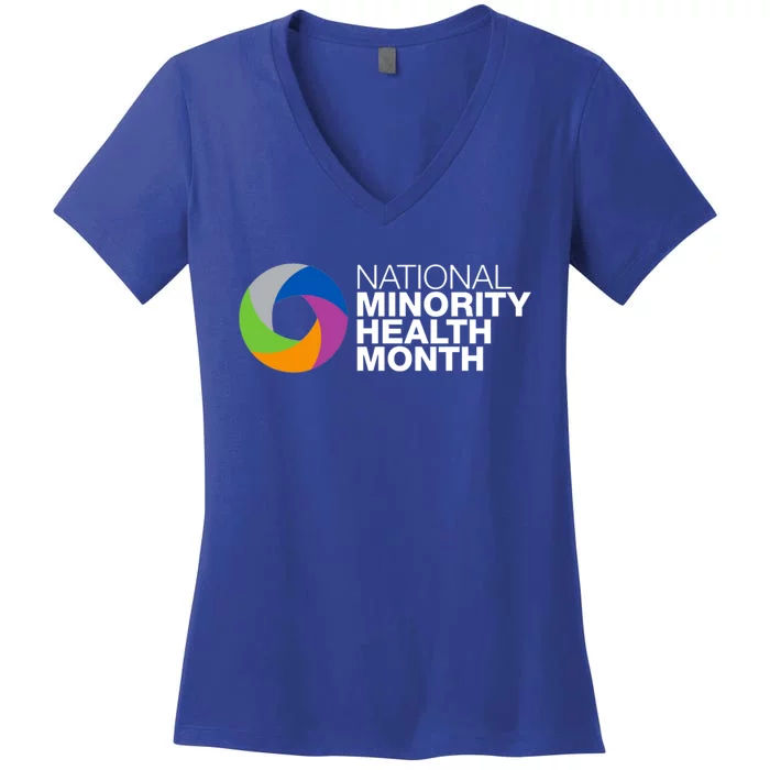 April Is National Minority Health Month Cool Gift Women's V-Neck T-Shirt