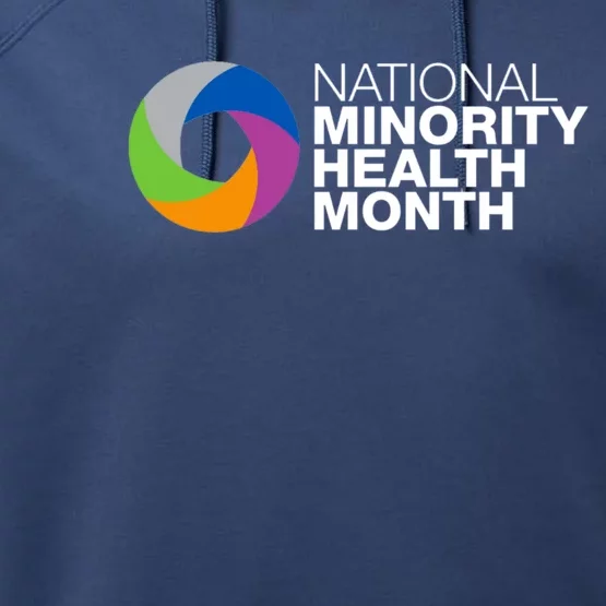 April Is National Minority Health Month Cool Gift Performance Fleece Hoodie