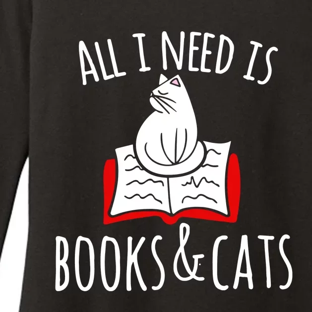 All I Need Is Books & Cats Womens CVC Long Sleeve Shirt