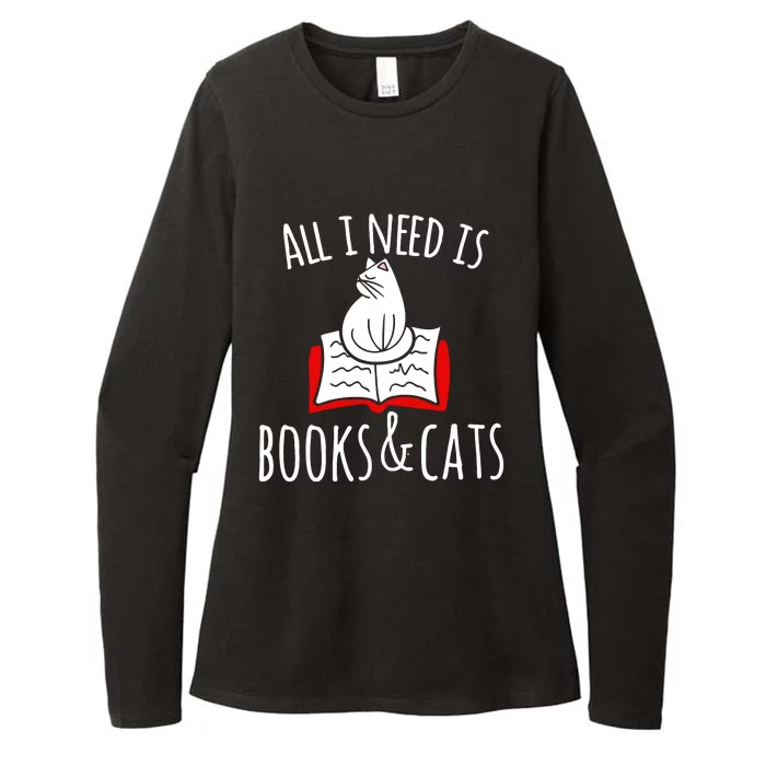 All I Need Is Books & Cats Womens CVC Long Sleeve Shirt