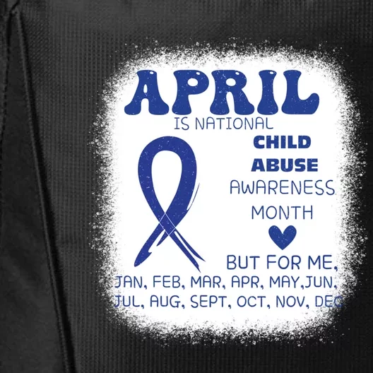 April Is National Abuse Prevention Month Awareness Great Gift City Backpack