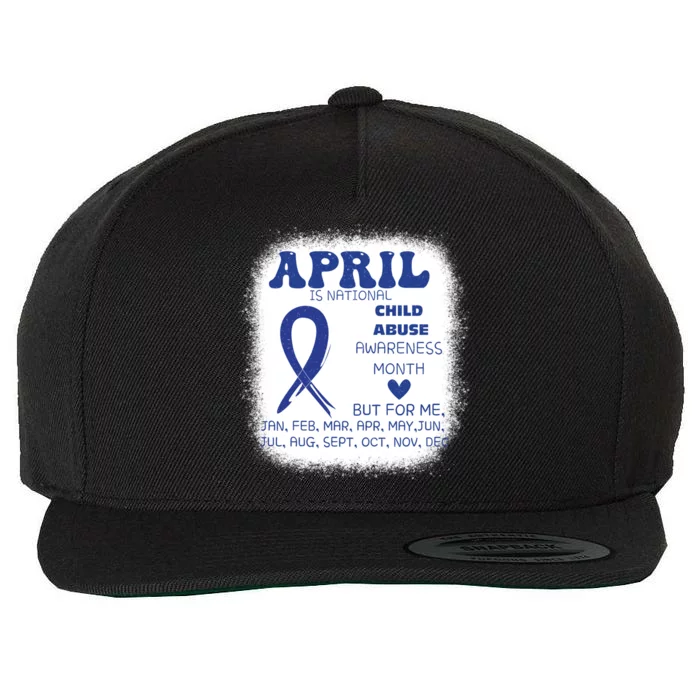 April Is National Abuse Prevention Month Awareness Great Gift Wool Snapback Cap