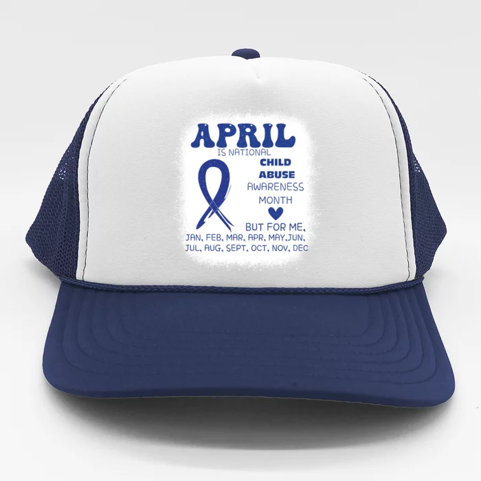 April Is National Abuse Prevention Month Awareness Great Gift Trucker Hat