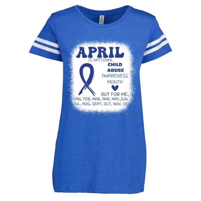 April Is National Abuse Prevention Month Awareness Great Gift Enza Ladies Jersey Football T-Shirt