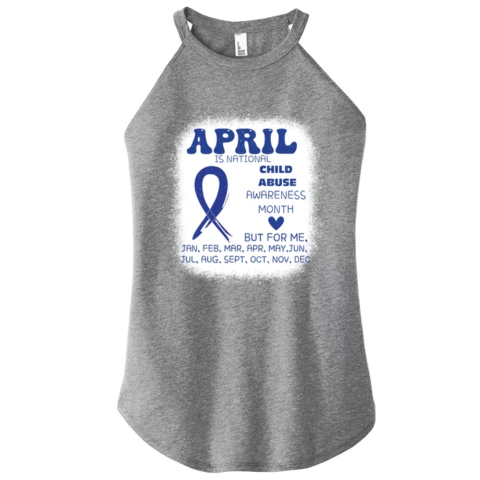 April Is National Abuse Prevention Month Awareness Great Gift Women’s Perfect Tri Rocker Tank