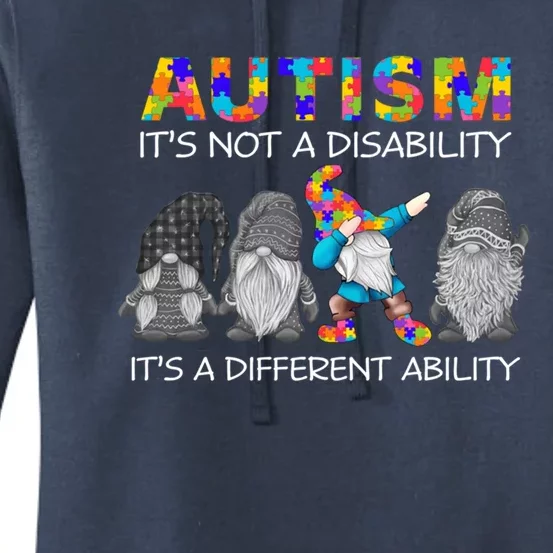 Autism It's Not A Disability It's A Different Ability Gnomes Gift Women's Pullover Hoodie