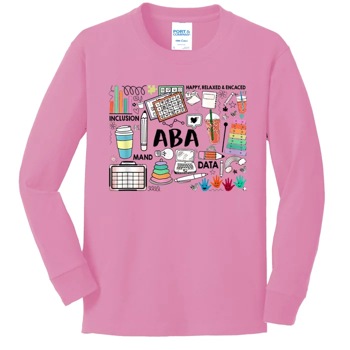 ABA Inclusion Neurodiversity Special Education SPED Kids Long Sleeve Shirt