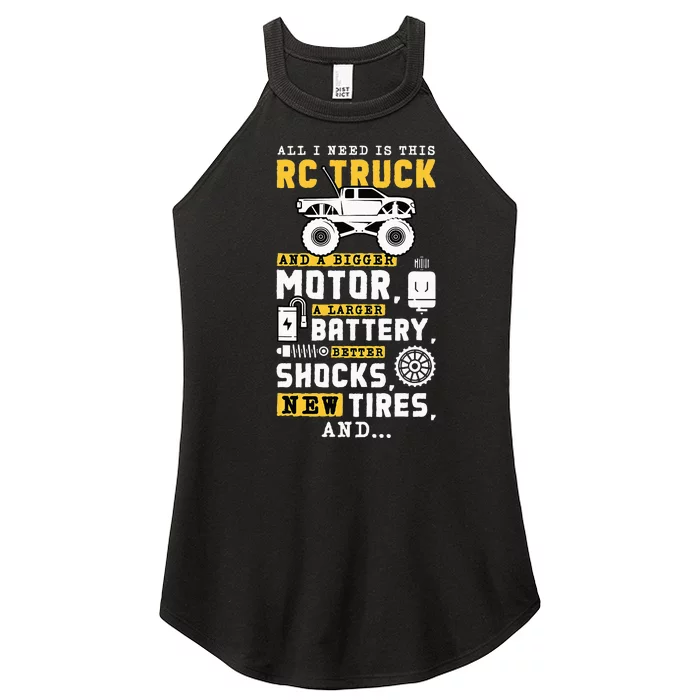 All I Need Is This RC Truck And A Bigger Motor RC Car Racing Women’s Perfect Tri Rocker Tank