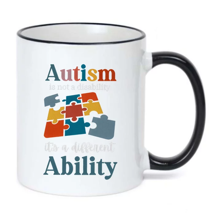 Autism Is Not A Disability Autism Awareness Black Color Changing Mug