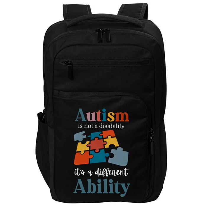 Autism Is Not A Disability Autism Awareness Impact Tech Backpack