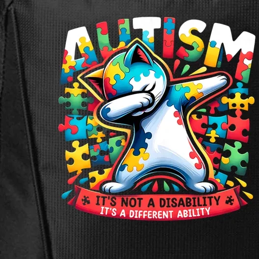 Autism ItS Not A Disability ItS A Different Ability Puzzle City Backpack