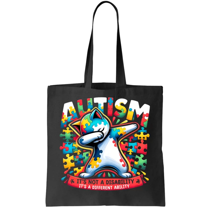 Autism ItS Not A Disability ItS A Different Ability Puzzle Tote Bag