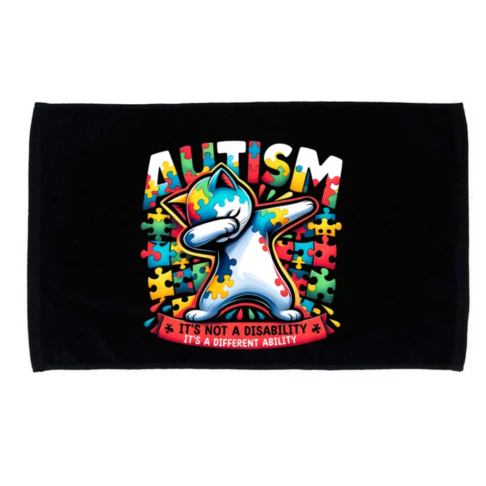 Autism ItS Not A Disability ItS A Different Ability Puzzle Microfiber Hand Towel