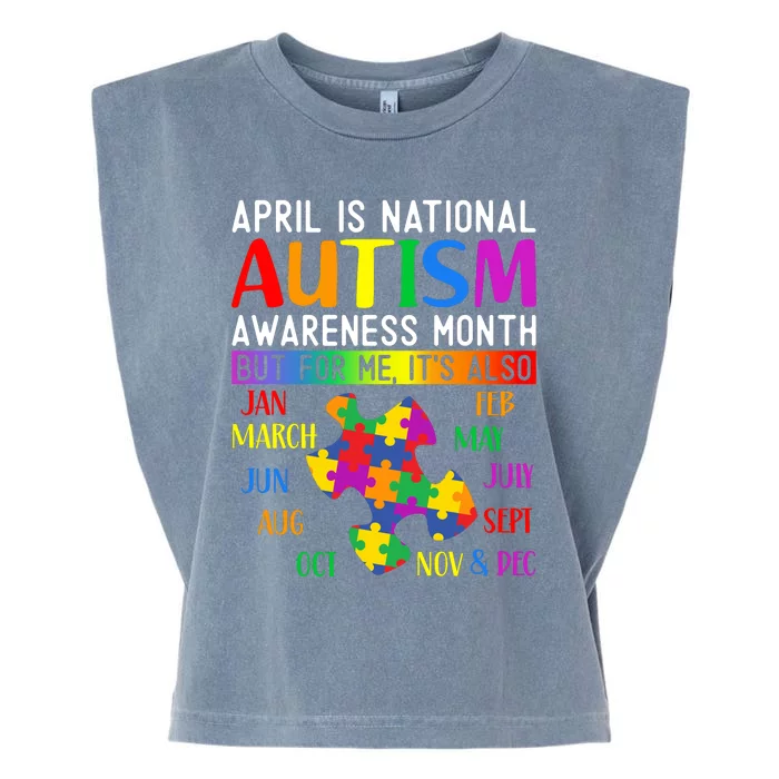 April Is National Autism Awareness Month Garment-Dyed Women's Muscle Tee