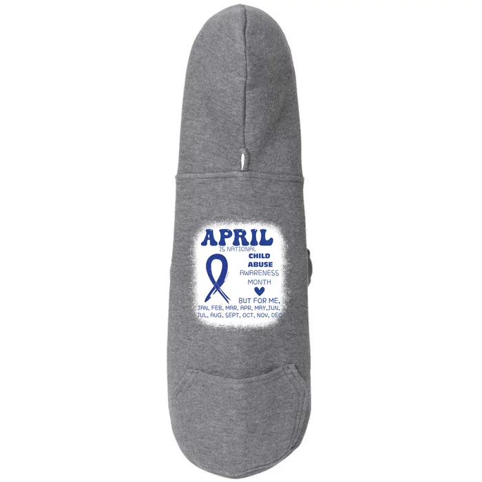 April Is National Abuse Prevention Month Awareness Meaningful Gift Doggie 3-End Fleece Hoodie