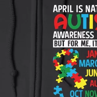 April Is National Autism Awareness Month Autism Awareness Full Zip Hoodie