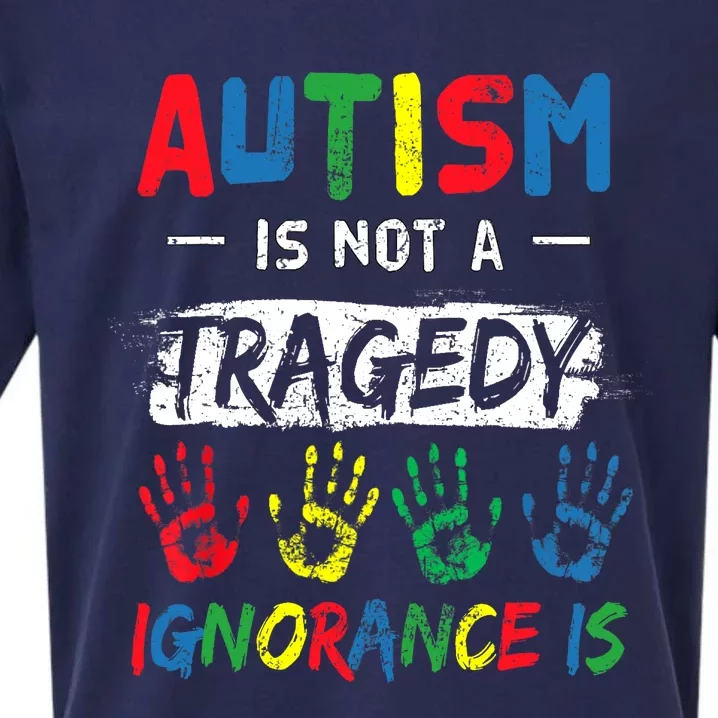 Autism Is Not A Tragedy Support Awareness Acceptance Love Sueded Cloud Jersey T-Shirt