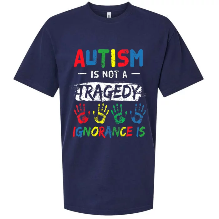 Autism Is Not A Tragedy Support Awareness Acceptance Love Sueded Cloud Jersey T-Shirt