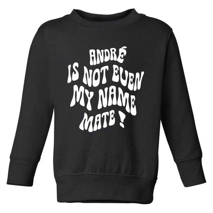 André Is Not Even My Name Mate Toddler Sweatshirt