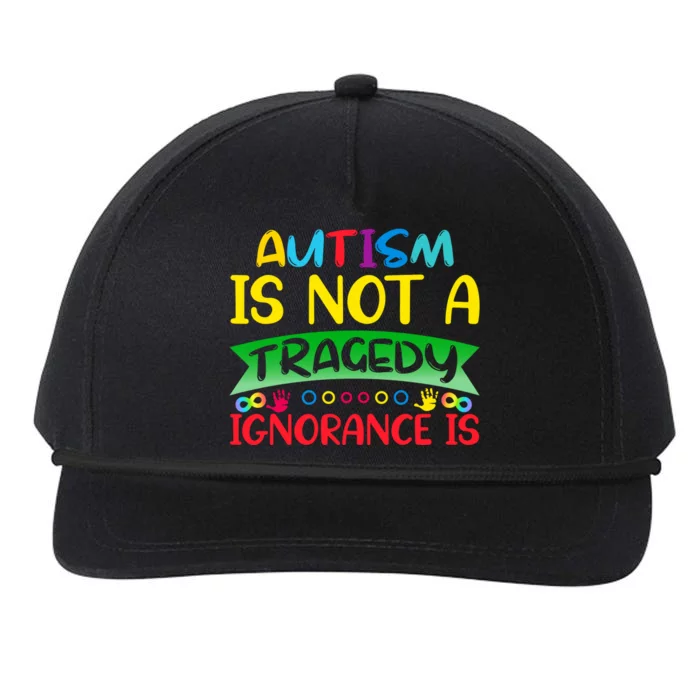 Autism Is Not A Tragedy Snapback Five-Panel Rope Hat